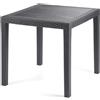 BUYBUY TAVOLO STILE RATTAN QUADRATO NERO SQUARE TVS80B