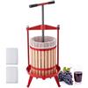 VEVOR Pressa Manuale per Frutti Vino, Torchietto Manuale per Vino Succhi Frutte 18 Litri per Mele Uva Arance Verdure Cestello in Legno Massello di Faggio, Pressa con 2 Sacchetti Filtro Manico a T