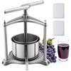 VEVOR Pressa Manuale per Frutti Vino, Premitutto Torchio Manuale Contenitore Interno in Acciaio Inox 3 Litri per Mele Uva Arance Verdure Premitutto con 2 Sacchetti Filtro Manico a Forma di T