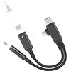 Kefiany Adattatore da USB C Lightning a audio da 3,5 mm per Apple per iPhone 17 16 15 14 13 Pro Max (2 in1) Tipo C Caricabatterie Splitter Cuffie Jack Aux Cavo Dongle Port Compatibile con Samsung Galaxy per