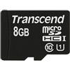 Transcend TS8GUSDU1 Scheda di Memoria MicroSDHC da 8 GB con Adattatore, Classe 10 U1