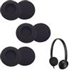 Infinity & Breathe 6 cuscinetti di ricambio per cuffie da 5 cm, in schiuma, colore nero, adatti per auricolari di diametro 4,8-5,3 cm, compatibili con cuffie Sennheiser