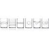 Ichendorf DECO Set 6 bicchieri acqua assortiti 30cl - trasparente
