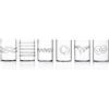 Ichendorf DECO Set 6 bicchieri shot assortiti 10cl - trasparente