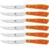 Berti Coltellerie COMPENDIO Set 6 coltelli bistecca in metacrilato - arancio