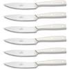 Berti Coltellerie CHIANINO Set 6 coltelli bistecca con astuccio in pelle - bianco