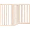vidaXL Cancello per Cani Pieghevole 3 Pannelli 150 cm Legno di Pioppo, cancello per animali domestici, cancello di sicurezza per cani, cancello per cuccioli per scale