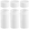 BIUDECO Confezione da 3 bastoncini deodoranti ricaricabili in plastica bianca, 30 g, piccoli tubi deodoranti con meccanismo girevole per viaggi e applicazione precisa
