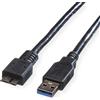 ROLINE Cavo USB 3.2 Gen 1, A ST - Micro B ST, nero, 3 m