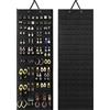 OEM Porta orecchini a clip con 20 ganci e 608 fori per orecchini a clip, organizer per gioielli, supporto da parete, porta gioielli - nero, 1 pezzo
