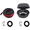 OEM Valigette rotonde per smartwatch, confezione da 2, con morbido tessuto in pile, moschettone, custodia rotonda per orologio, nero/rosso