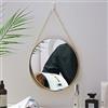 OEM Piccolo specchio rotondo da bagno in ottone con gancio, 25x25 cm, dal design semplice