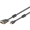 Eigenbrand Cable HDMI-St.>DVI-D St. 19pol.St.>18+1pol.St. 3,0m Goldk. u. Ferrit [51581]