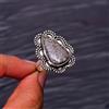 Fatto a mano Anello gioiello in argento sterling 925 con pietra preziosa corallo Stingray ...