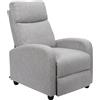 HOME DECO FACTORY HD7159 Relaxation Seduta Seduta Poltrona Soggiorno, Legno, Grigio Chiaro, 67x97x93cm