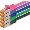 1aTTack.de 686714 Cat7-5x 1,5m - Cavo di rete Cat 7 Ethernet Lan 10 Gb/s PIMF LSZH 5 Colori-2