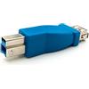 System-S Adattatore USB 3.0 tipo B maschio a tipo A femmina cavo blu