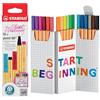 STABILO point 88 - Fineliner - ZIG ZAG Set da 18 - Colori assortiti