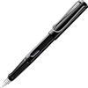 Lamy safari black - Stilografica con impugnatura ergonomica e pennino in acciaio lucido misura EF - ideale per qualsiasi scrittura e calligrafia - cartuccia T 10 blue inclusa - destrimani