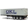 TAMIYA 56377 1:14 RC 40ft Container 3A Semirimorchio OKL - Kit da assemblare, ca