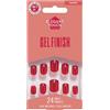 Elegant Touch Polished Colour 24 Nails With Glue Squoval Rich Red