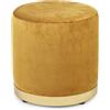Fade Pouf Ring in Velluto Senape 40x42,5 cm