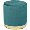Fade Pouf Ring in Velluto Verde Bosco 40x42,5 cm