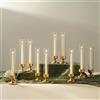 NUPTIO Portacandele in Vetro Uragano D'oro Alto Candeliere Cilindro di Vetro - Set di 10 Centrotavola per Tavoli Camino Decorazione Tavola da Pranzo 31cm