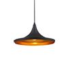 B·LED BARCELONA LED BARCELONA LED Lampada a sospensione grande nera e dorata Kolding in alluminio, stile classico moderno e vintage di lusso, attacco E27, plafoniera per sala da pranzo, soggiorno e cucina