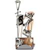 Steelman24 I Omini di Viti Elettricista con Fulmine con Portabiglietti da Visita I Idee Regalo Originale I Soprammobili in Metallo I Modellino