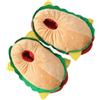 SOIMISS 1 Paio Pantofole da Hamburger Invernali Slippers Scaldapiedi Morbide Divertenti da Casa Scarpe Divertenti Carine Tessuto
