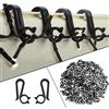 Vikdio 120 ganci neri per grondaia per appendere luci di Natale, luci festive, clip per grondaie, clip per grondaie per appendere luci di ghiaccio su Natale, Halloween, casa, giardino, albero