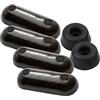 Merriway Bulk Hardware BH04471 Set Cuscinetti di Appoggio per Tavolette WC X 60 Mm, e 2 X 19 Mm, Rotondo, in Gomma, Nero