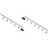 Kozelo 10pz Adesivo Nastro Misura Metrico - [10cm x Sinistra a Destra Lettura] Impermeabile Appiccicoso Righello Nastro per Lavoro Panchina Sega Tavolo, Bianco