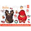 DECORA 2 TAGLIAPASTA BISCOTTI BABBO NATALE - RENNA