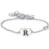 SAGAPO BRACCIALE Click ACCIAIO CUORE LETTERA R