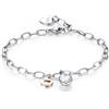 SAGAPO BRACCIALE Lucky Light GOCCIA BIANCA CUORE ROSA