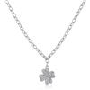 SAGAPO COLLANA Happy ACCIAIO QUADRIFOGLIO STRASS