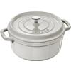 STAUB CASSERUOLA TONDA GHISA 24cm Bianco Tartufo