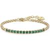 SAGAPO BRACCIALE DAZZLY PVD ORO TENNIS VERDE