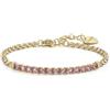SAGAPO BRACCIALE DAZZLY PVD ORO TENNIS LILLA
