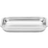 STEEL PAN TEGLIA RETTANGOLARE BASSA 40x28cm ANTIADERENTE Inox