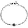 SAGAPO BRACCIALE Snap ACCIAIO CRISTALLO NERO