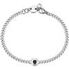 SAGAPO BRACCIALE Snap ACCIAIO CRISTALLO NERO