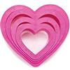 DECORA SET 4 TAGLIAPASTA CUORI 1,5-3,5-5,5-8 H 2,2 CM
