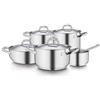 BARAZZONI BATTERIA PENTOLE 9 Pezzi Chef Line Acciaio Inox 18/10
