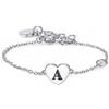 SAGAPO BRACCIALE Click ACCIAIO CUORE LETTERA A