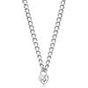 SAGAPO COLLANA My Love ACCIAIO CUORE CRISTALLO