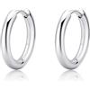SAGAPO ORECCHINI Chunky ACCIAIO CERCHIO 17mm