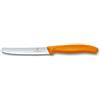 VICTORINOX COLTELLO TAVOLA SEGHETTATO Arancio Punta Tonda